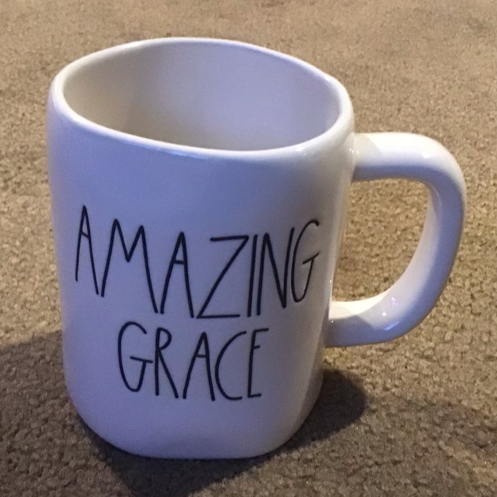 Rae Dunn White 'Amazing Grace' Mug 16 ounce capacity